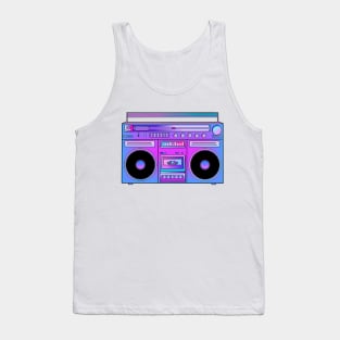 Musical Cotton Candy Blue Pink Boombox Tank Top